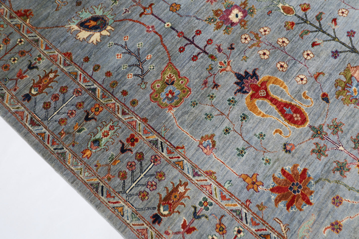 204 x 296 cm | Sultani Afghan Tribal Hand Knotted Veg Dye Wool carpet