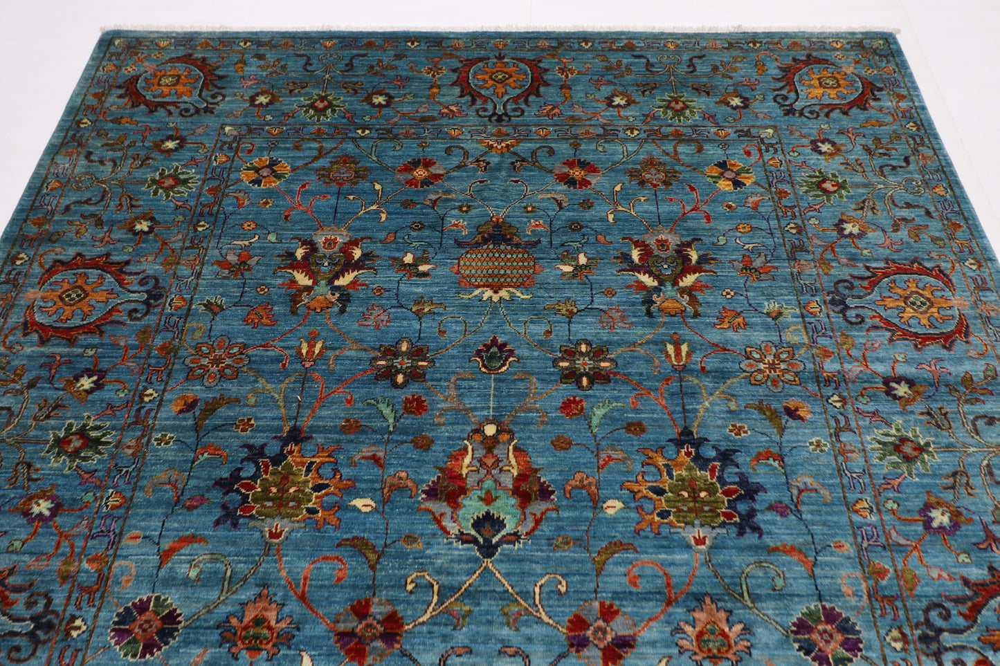 207 x 301 cm | Sultani Afghan Tribal Hand Knotted Veg Dye Wool carpet