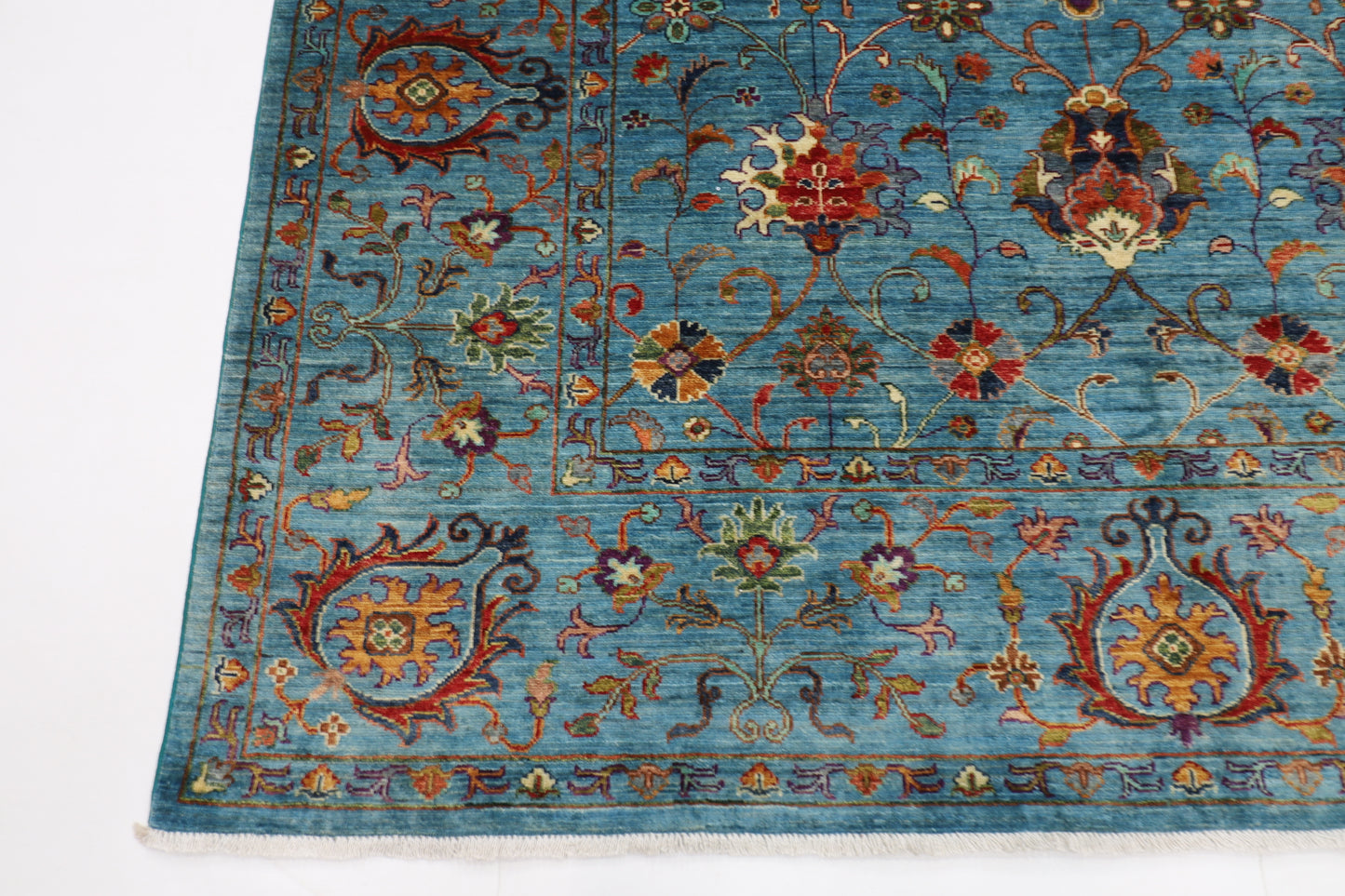 207 x 301 cm | Sultani Afghan Tribal Hand Knotted Veg Dye Wool carpet