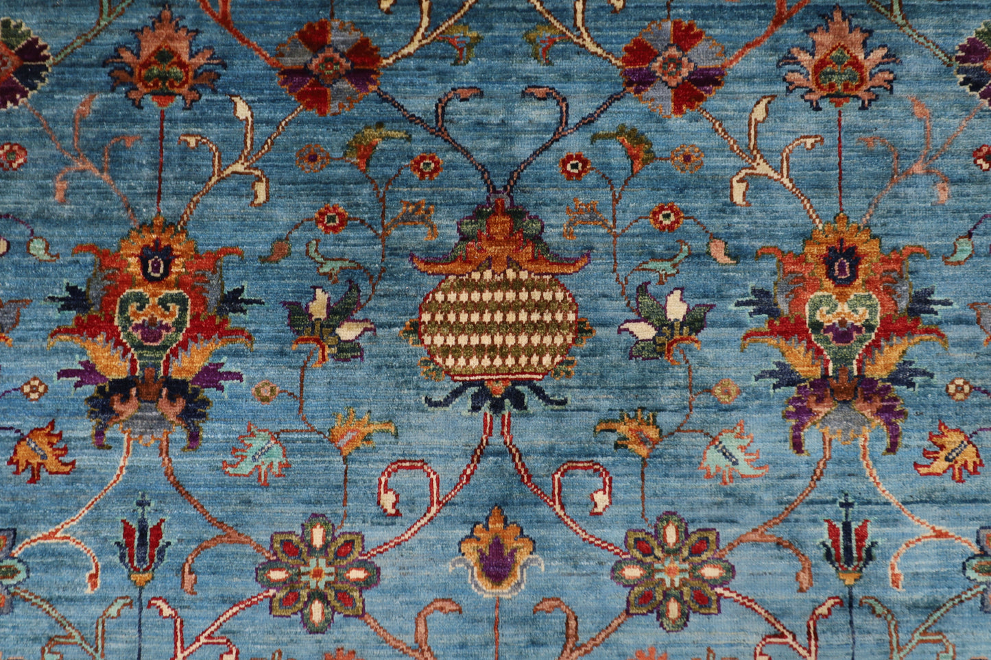 207 x 301 cm | Sultani Afghan Tribal Hand Knotted Veg Dye Wool carpet