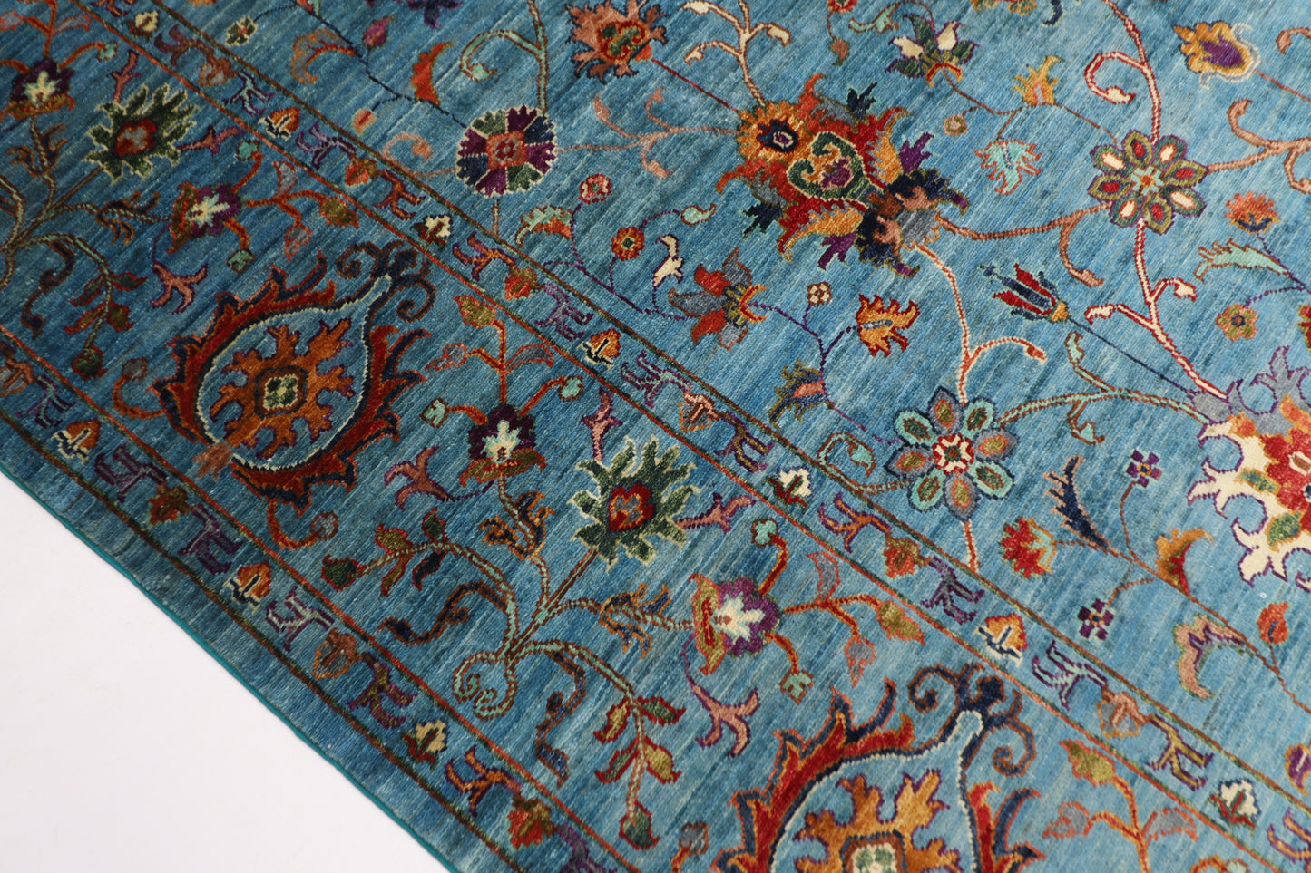 207 x 301 cm | Sultani Afghan Tribal Hand Knotted Veg Dye Wool carpet