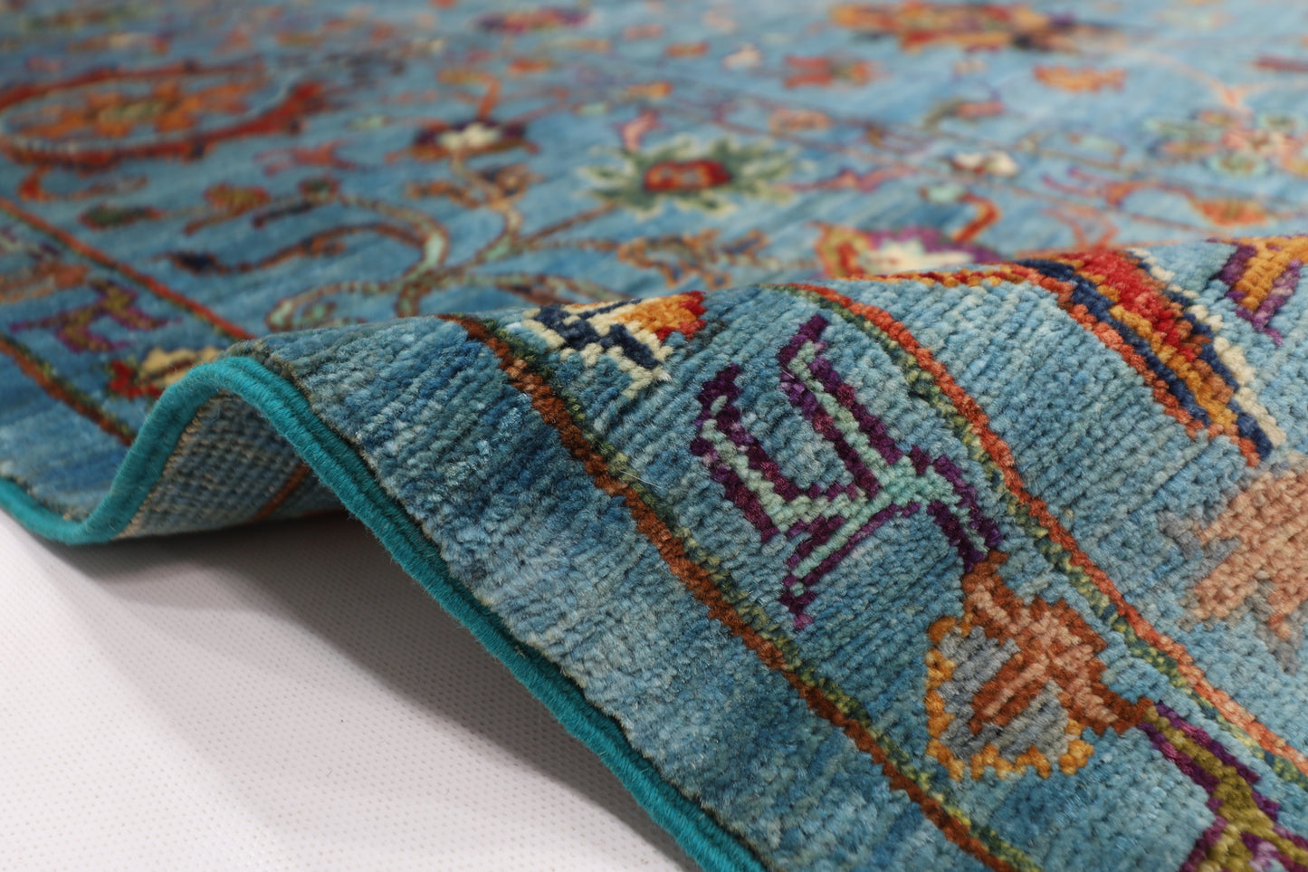 207 x 301 cm | Sultani Afghan Tribal Hand Knotted Veg Dye Wool carpet