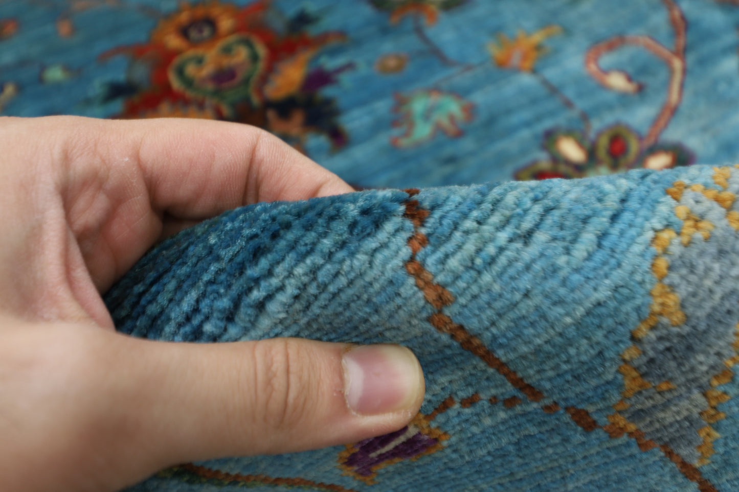 207 x 301 cm | Sultani Afghan Tribal Hand Knotted Veg Dye Wool carpet