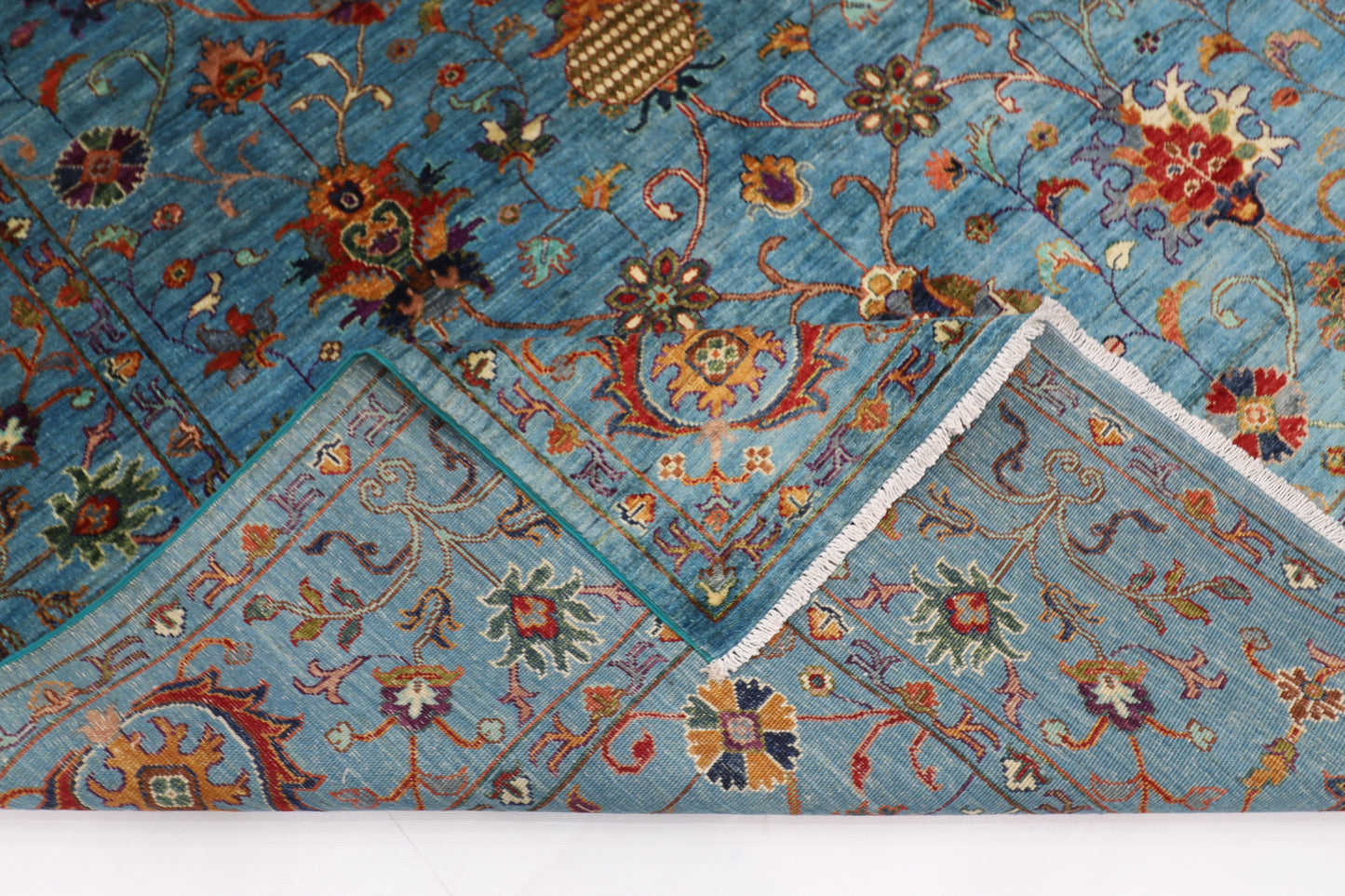 207 x 301 cm | Sultani Afghan Tribal Hand Knotted Veg Dye Wool carpet