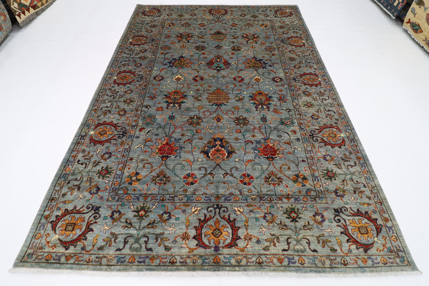 206 x 297 cm | Sultani Afghan Tribal Hand Knotted Veg Dye Wool carpet