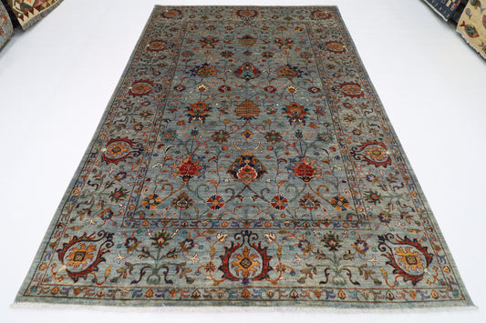 206 x 297 cm | Sultani Afghan Tribal Hand Knotted Veg Dye Wool carpet