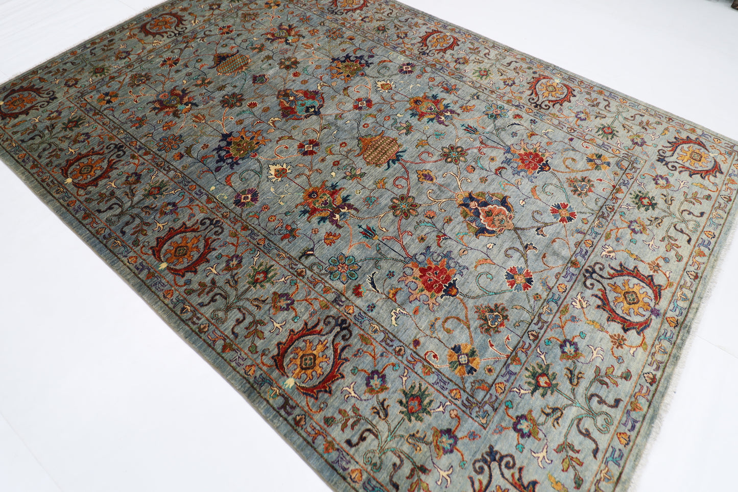 206 x 297 cm | Sultani Afghan Tribal Hand Knotted Veg Dye Wool carpet
