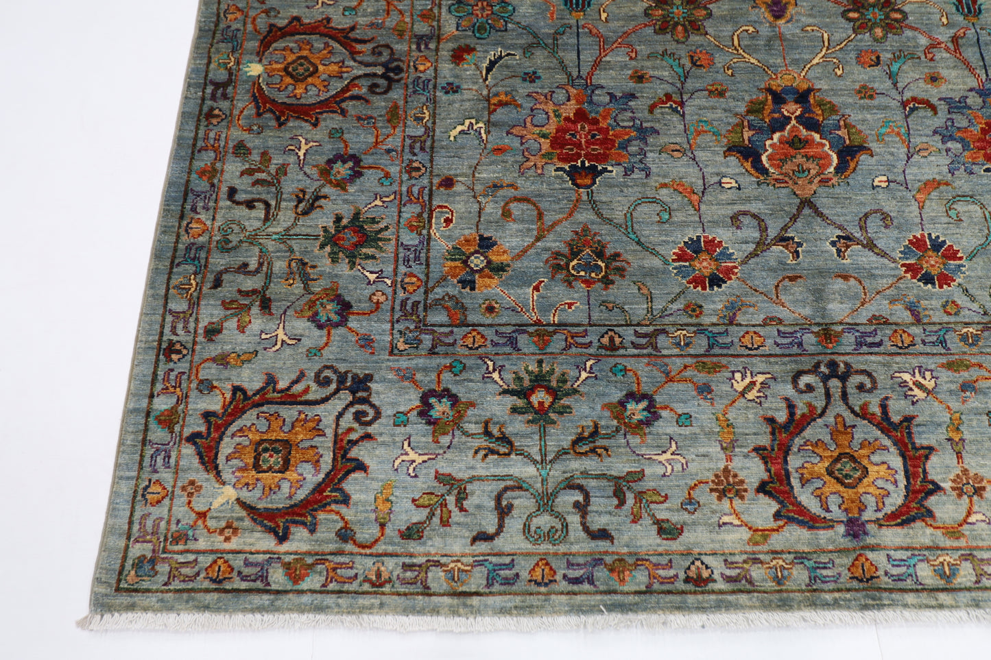 206 x 297 cm | Sultani Afghan Tribal Hand Knotted Veg Dye Wool carpet