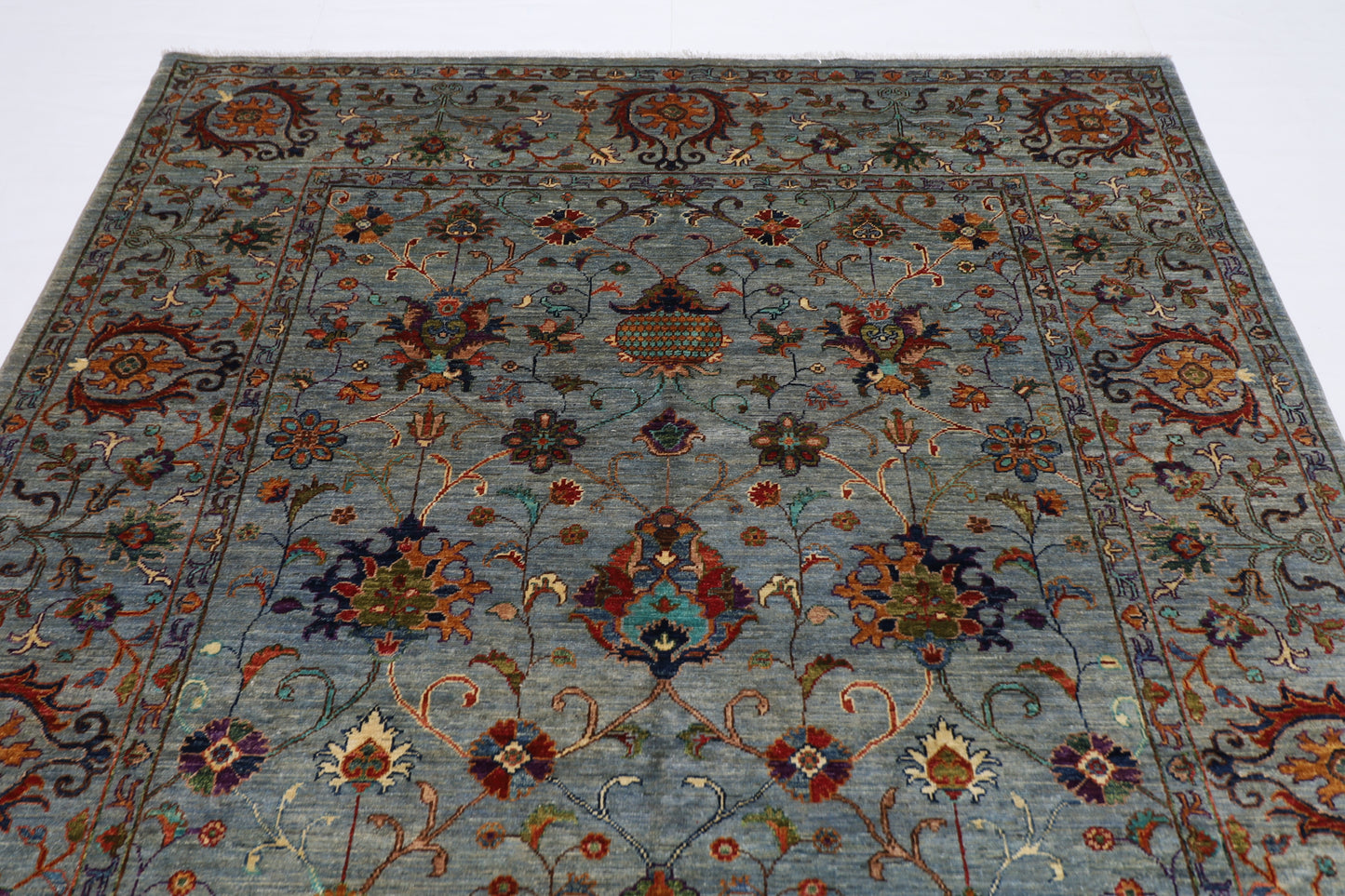 206 x 297 cm | Sultani Afghan Tribal Hand Knotted Veg Dye Wool carpet