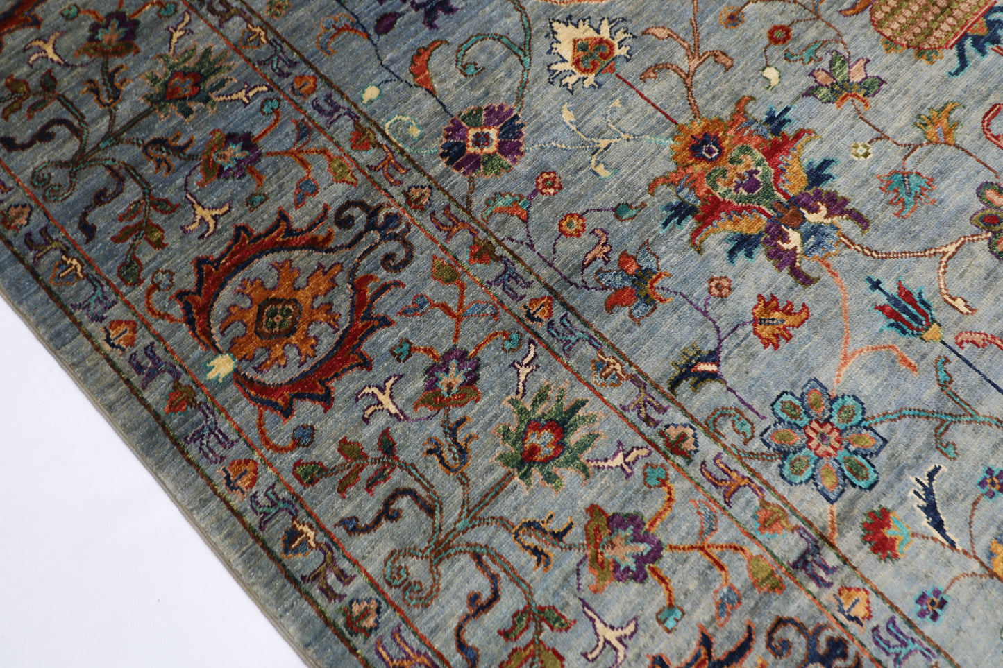 206 x 297 cm | Sultani Afghan Tribal Hand Knotted Veg Dye Wool carpet