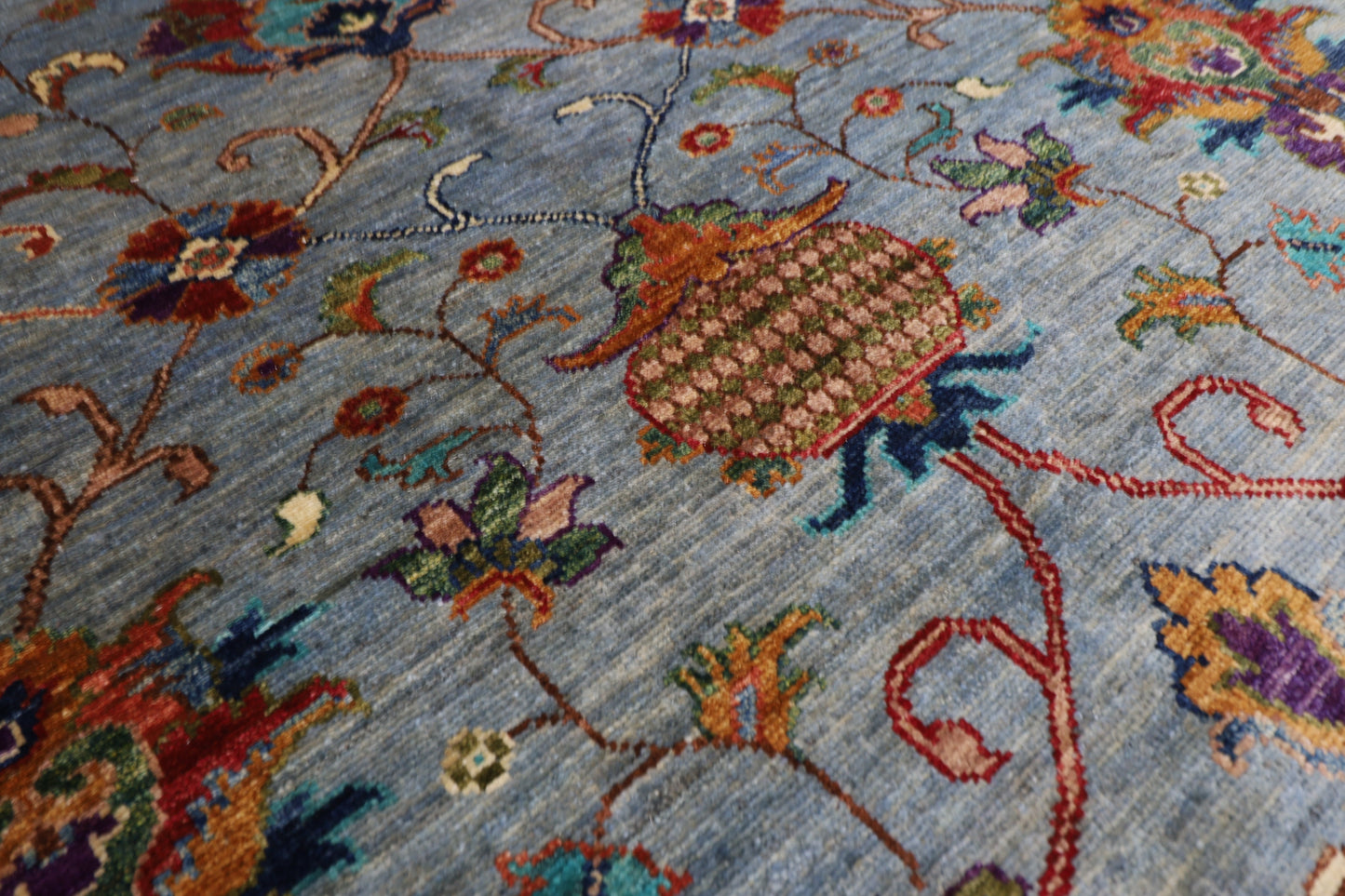 206 x 297 cm | Sultani Afghan Tribal Hand Knotted Veg Dye Wool carpet