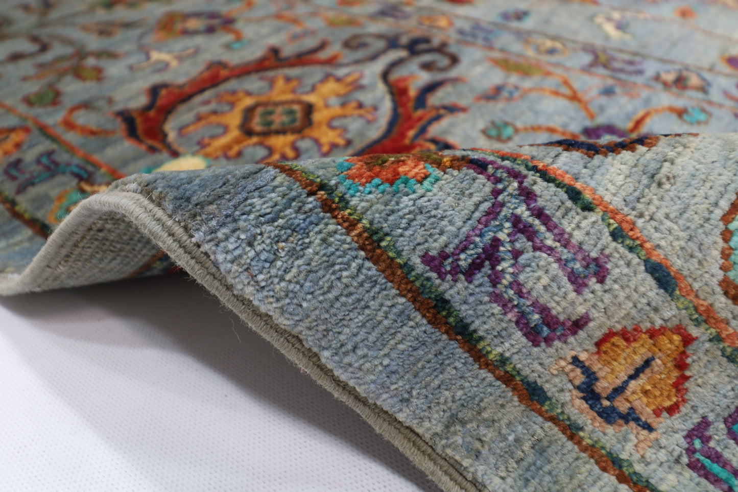 206 x 297 cm | Sultani Afghan Tribal Hand Knotted Veg Dye Wool carpet
