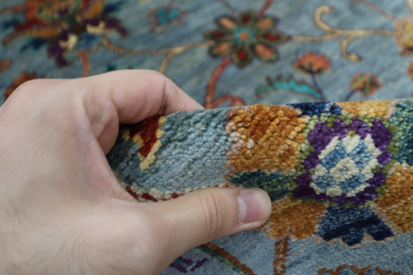 206 x 297 cm | Sultani Afghan Tribal Hand Knotted Veg Dye Wool carpet