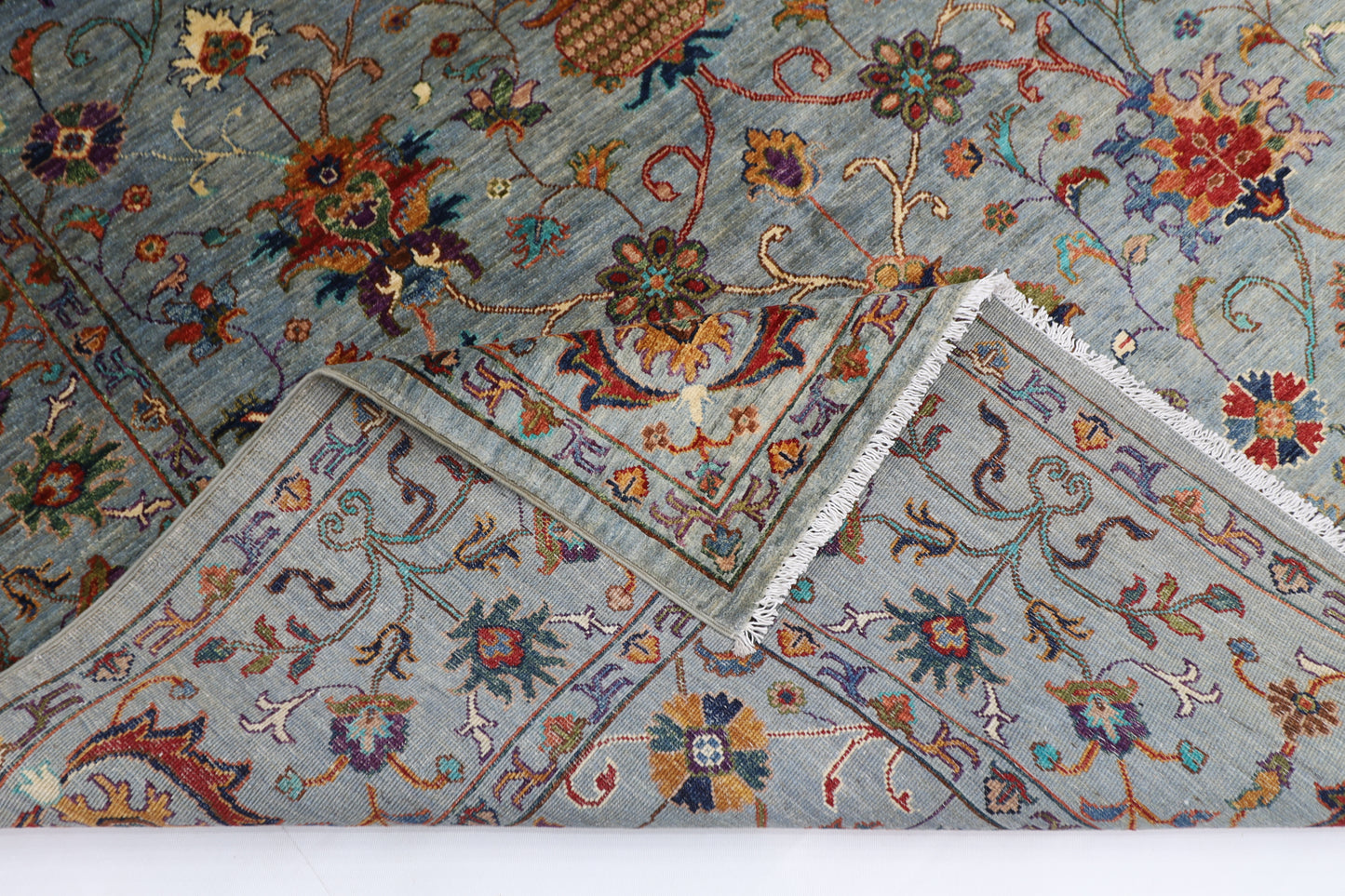 206 x 297 cm | Sultani Afghan Tribal Hand Knotted Veg Dye Wool carpet