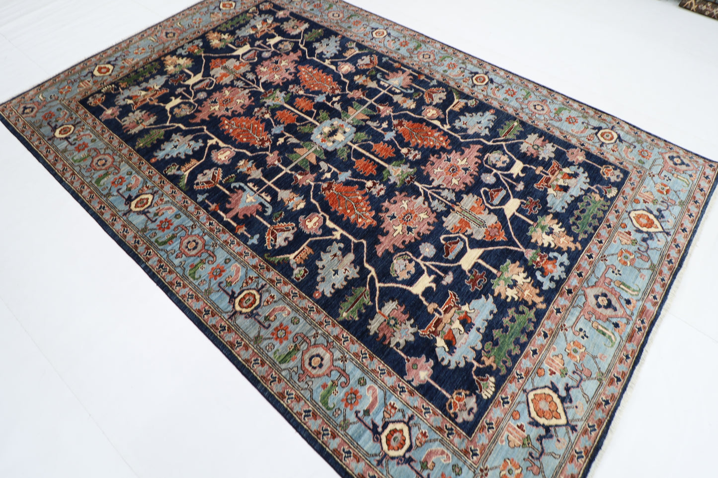 200 x 303 cm | Oriental Afghan Tribal Hand Knotted Veg Dye Wool carpet