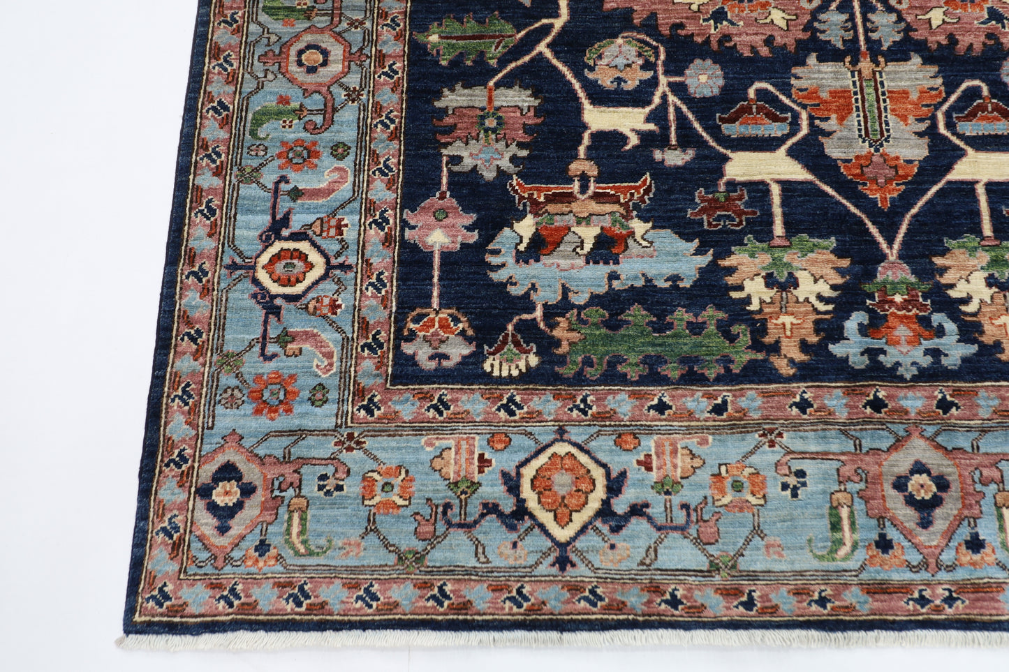 200 x 303 cm | Oriental Afghan Tribal Hand Knotted Veg Dye Wool carpet