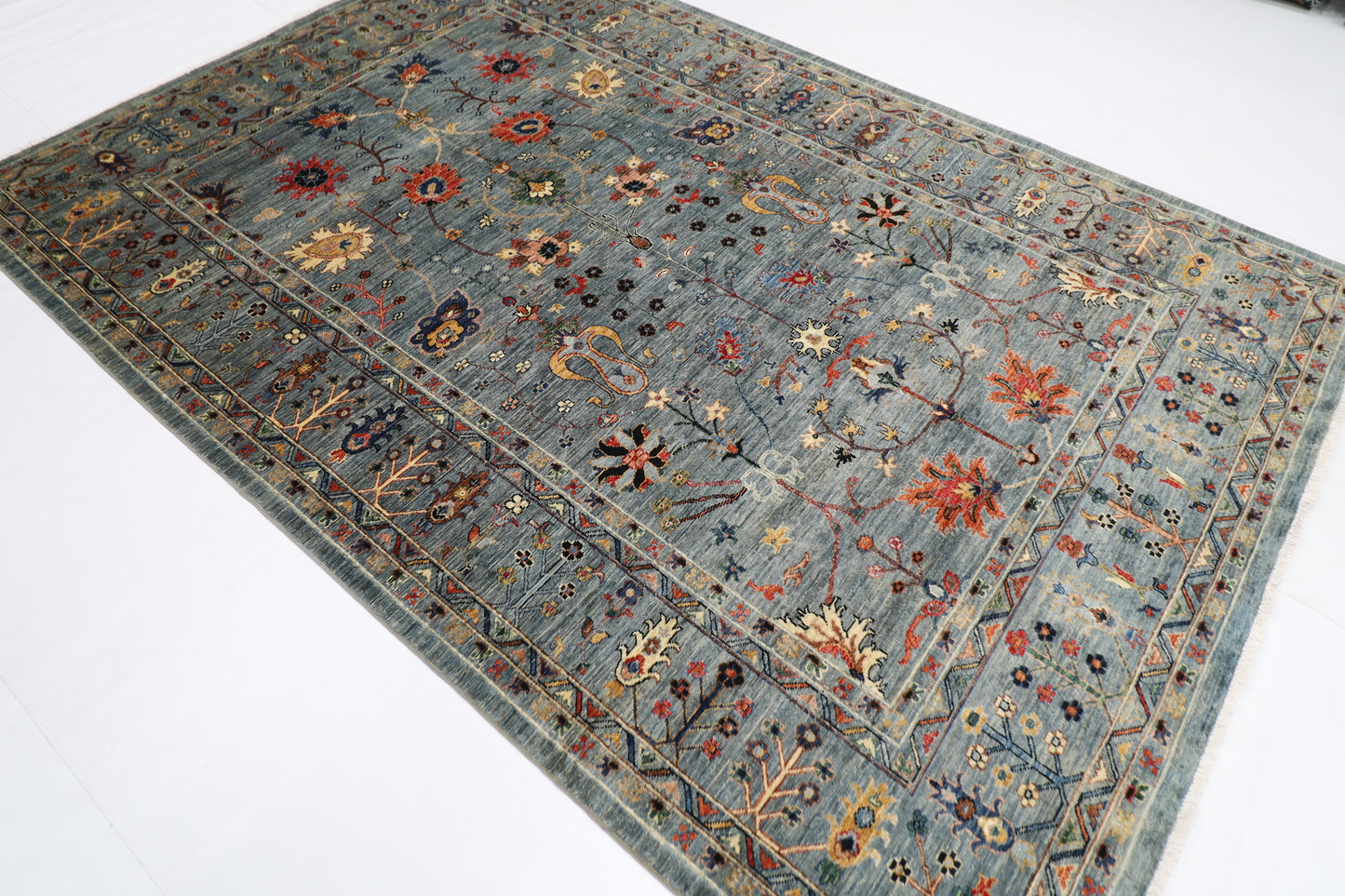 200 x 293 cm | Sultani Afghan Tribal Hand Knotted Veg Dye Wool carpet