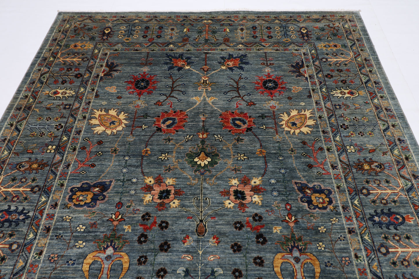 200 x 293 cm | Sultani Afghan Tribal Hand Knotted Veg Dye Wool carpet