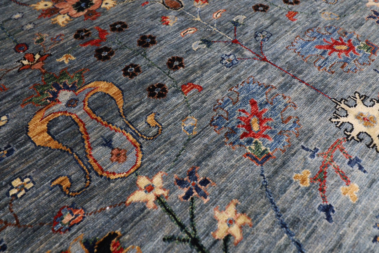 200 x 293 cm | Sultani Afghan Tribal Hand Knotted Veg Dye Wool carpet