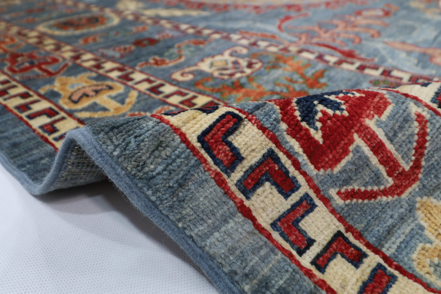 204 x 296 cm | Suzani Afghan Tribal Hand Knotted Veg Dye Wool carpet