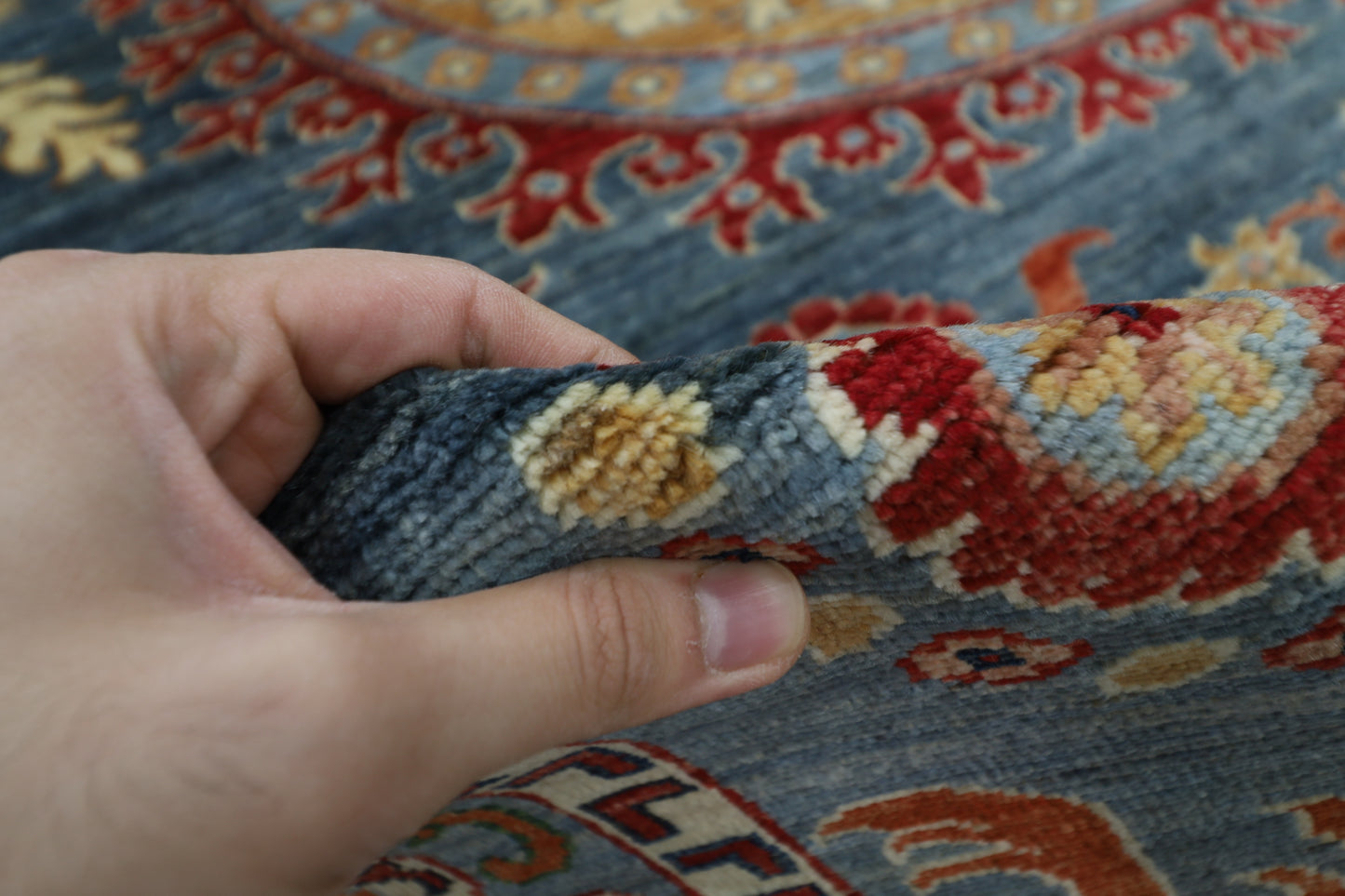 204 x 296 cm | Suzani Afghan Tribal Hand Knotted Veg Dye Wool carpet