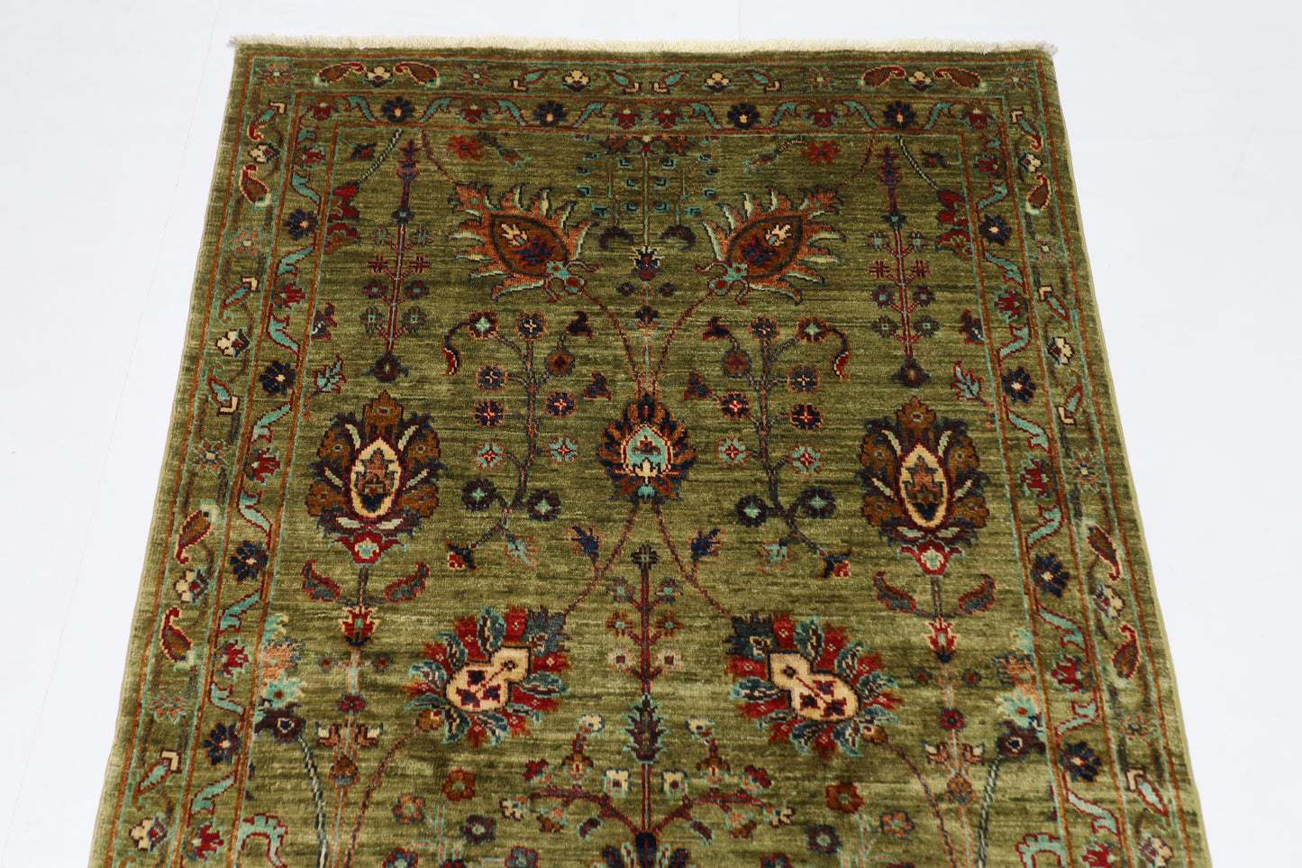 117 x 182 cm | Sultani Afghan Tribal Hand Knotted Veg Dye Wool carpet