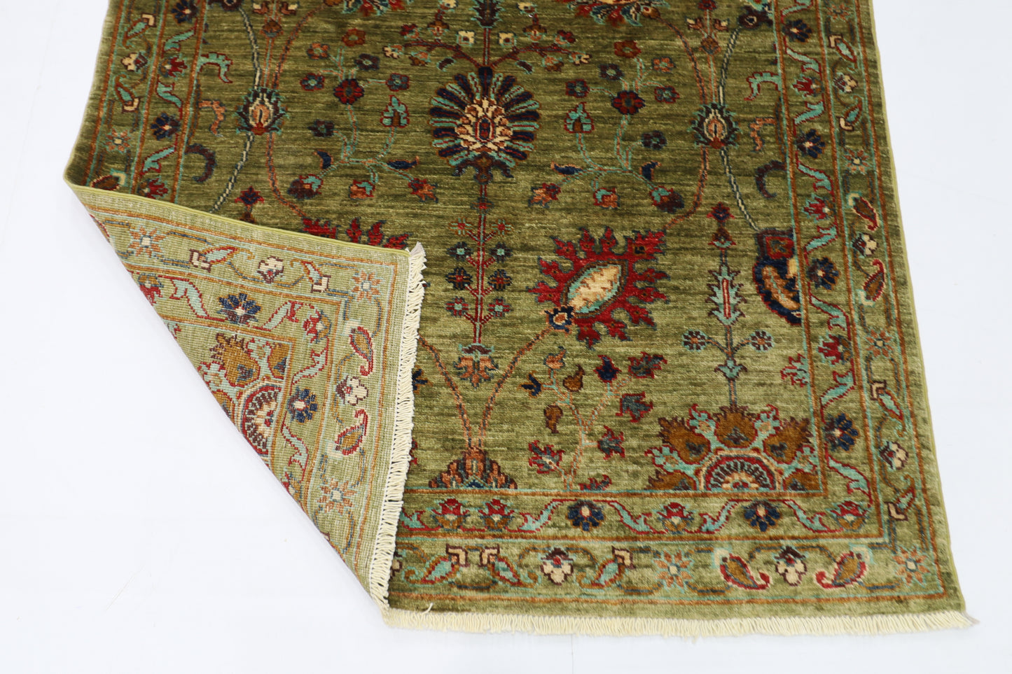 117 x 182 cm | Sultani Afghan Tribal Hand Knotted Veg Dye Wool carpet