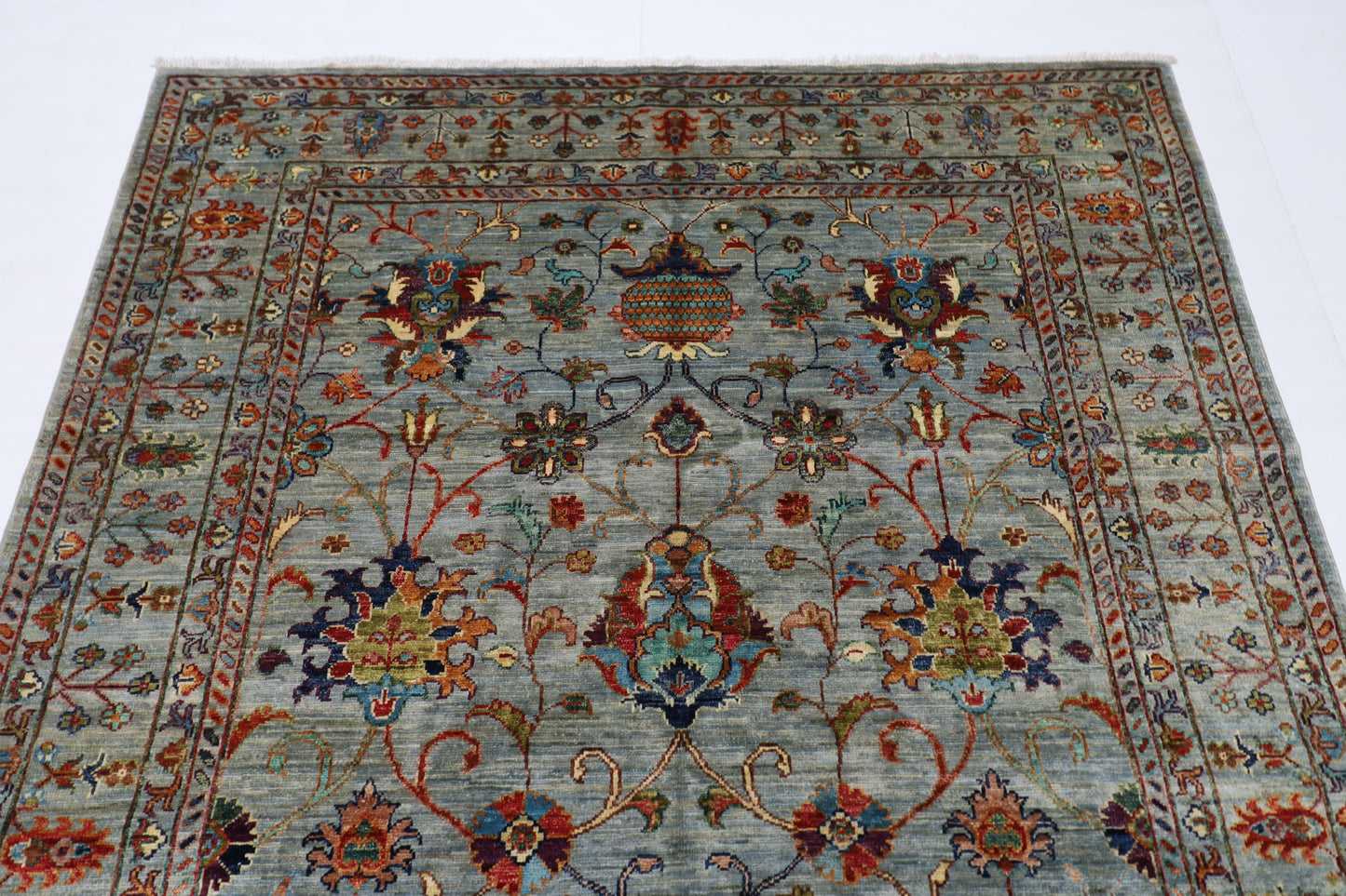 170 x 241 cm | Sultani Afghan Tribal Hand Knotted Veg Dye Wool carpet