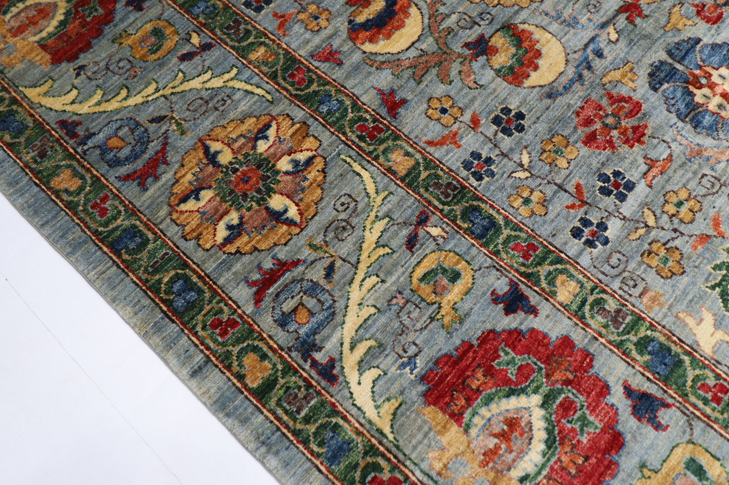 166 x 241 cm | Suzani Afghan Tribal Hand Knotted Veg Dye Wool carpet