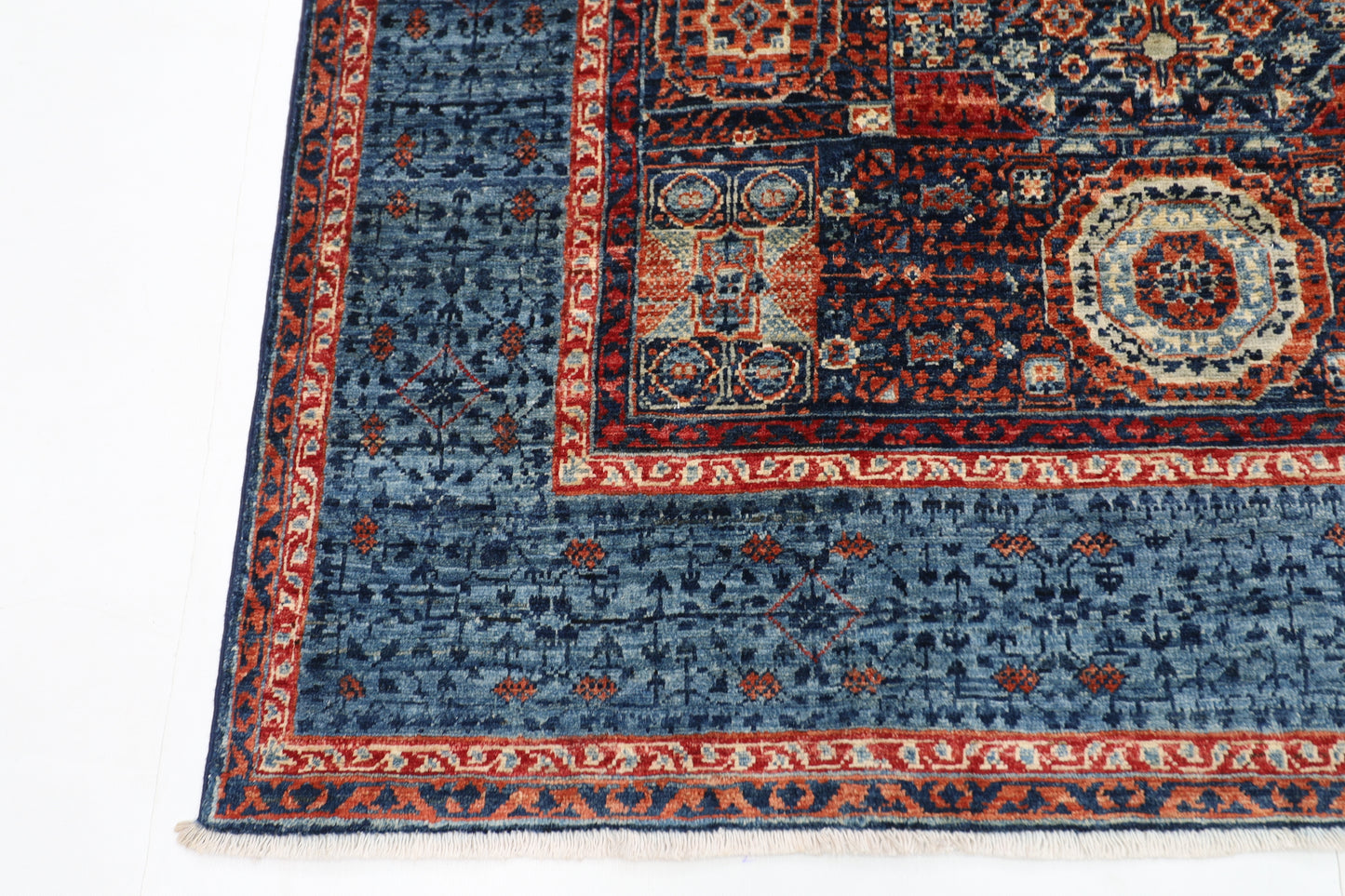 148 x 206 cm | Mamluk Afghan Tribal Hand Knotted Veg Dye Wool carpet
