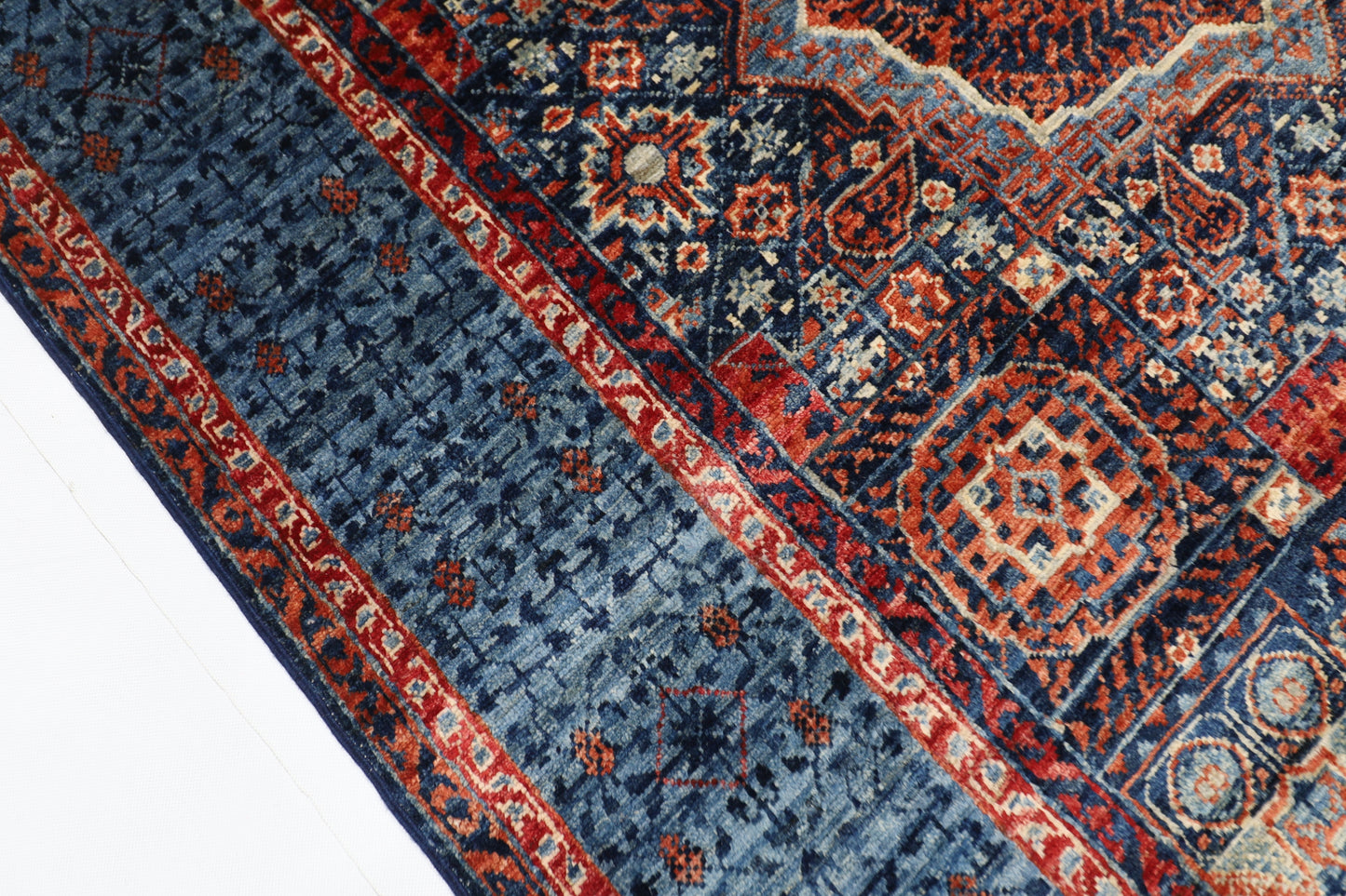 148 x 206 cm | Mamluk Afghan Tribal Hand Knotted Veg Dye Wool carpet
