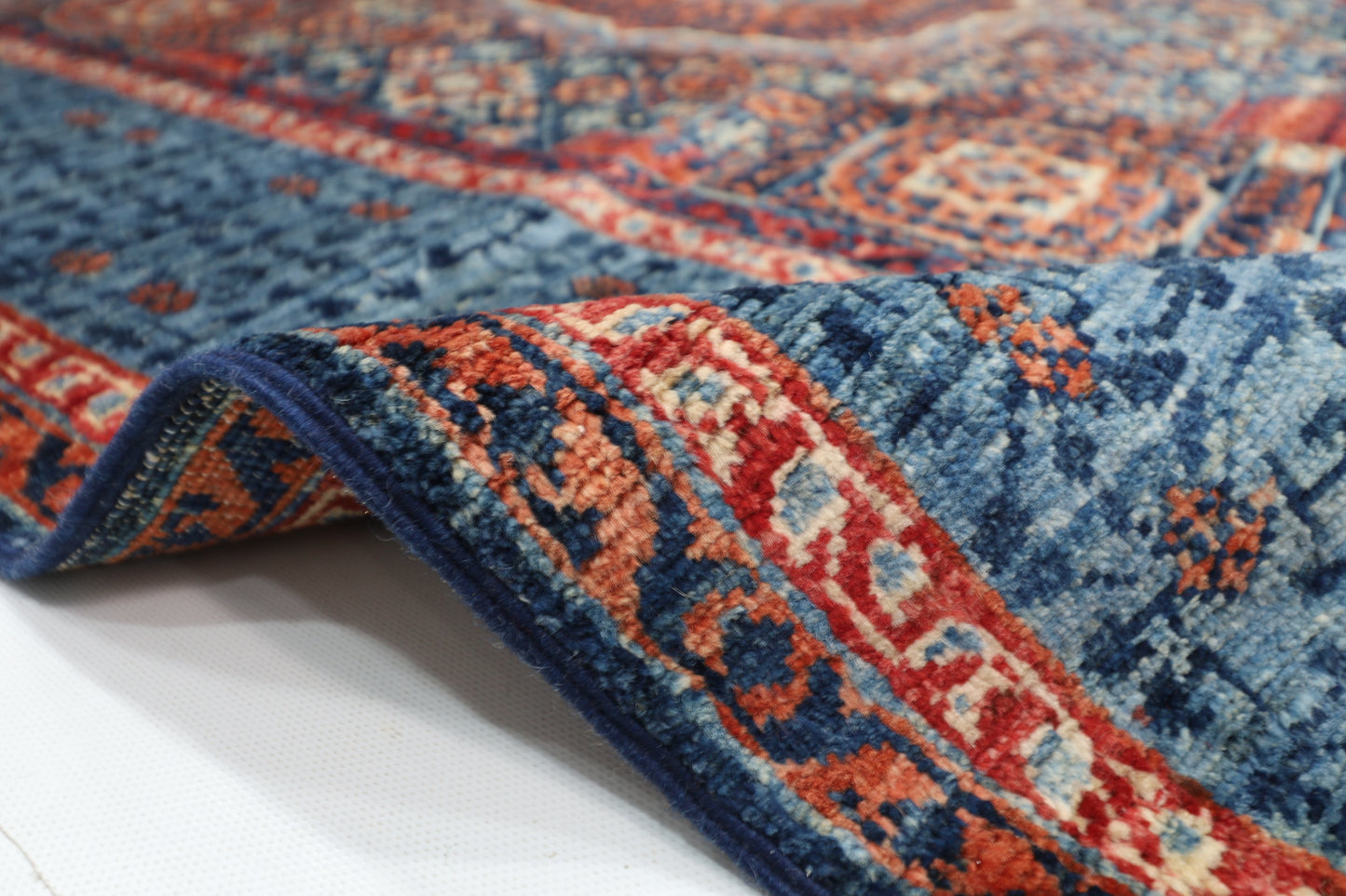 148 x 206 cm | Mamluk Afghan Tribal Hand Knotted Veg Dye Wool carpet