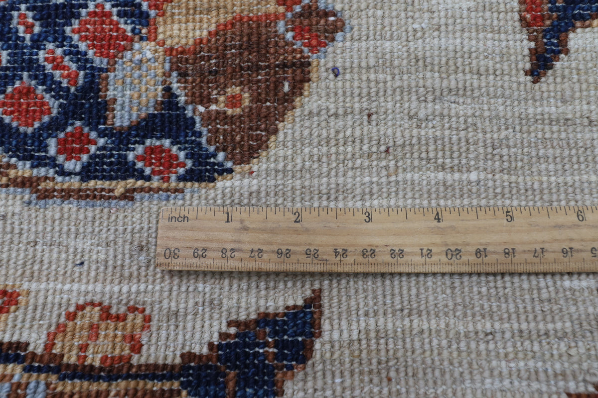 82 x 123 cm | Fish beige Oriental Afghan Hand Knotted Wool carpet
