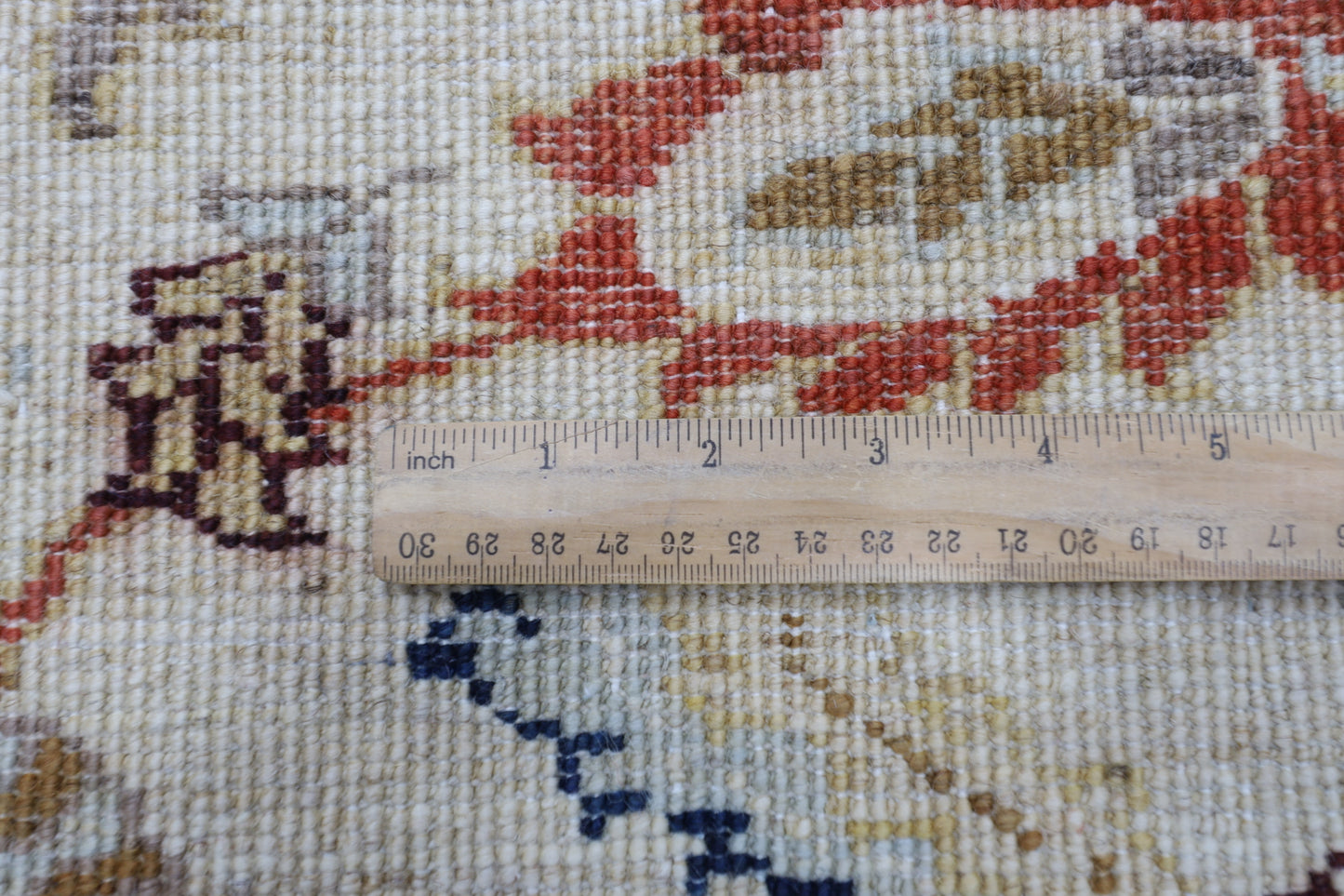 98 x 347 cm | Beige Afghan Tribal Hand Knotted Veg Dye Wool Runner