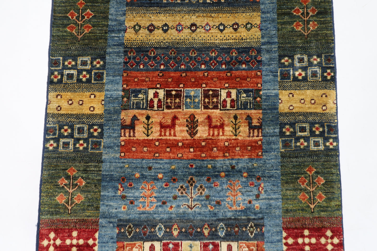 80 x 290 cm | Khorjun Animal Afghan Tribal Hand Knotted Veg Dye Wool Runner
