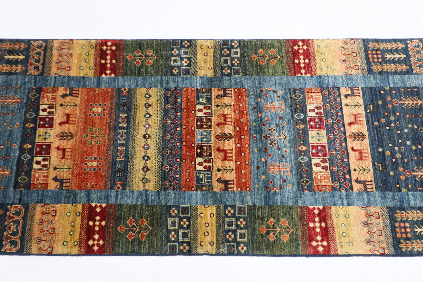 80 x 290 cm | Khorjun Animal Afghan Tribal Hand Knotted Veg Dye Wool Runner