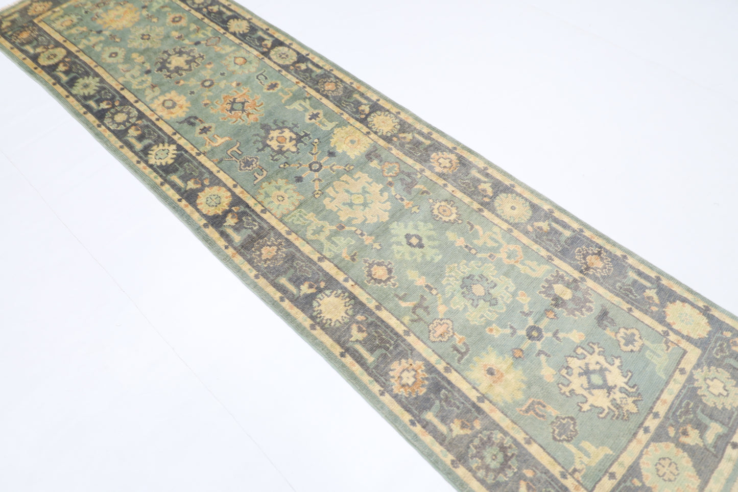 82 x 298 cm | Oushak Afghan Tribal Hand Knotted Veg Dye Wool Runner