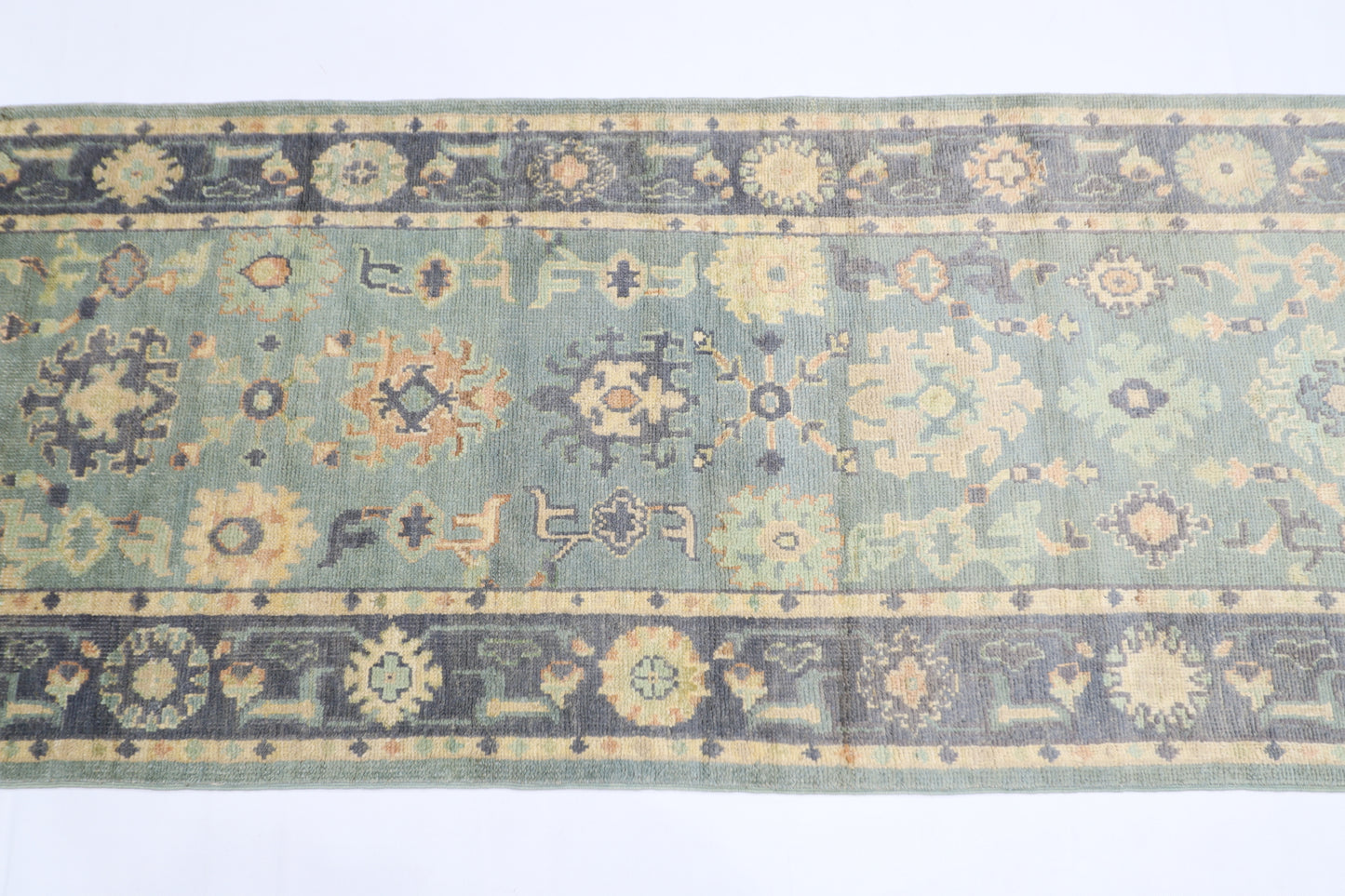 82 x 298 cm | Oushak Afghan Tribal Hand Knotted Veg Dye Wool Runner