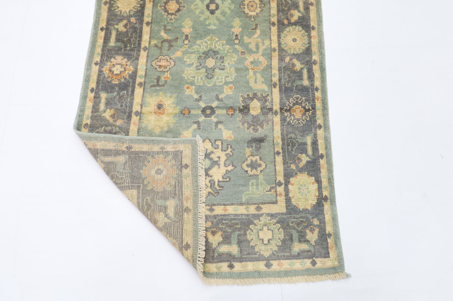 82 x 298 cm | Oushak Afghan Tribal Hand Knotted Veg Dye Wool Runner