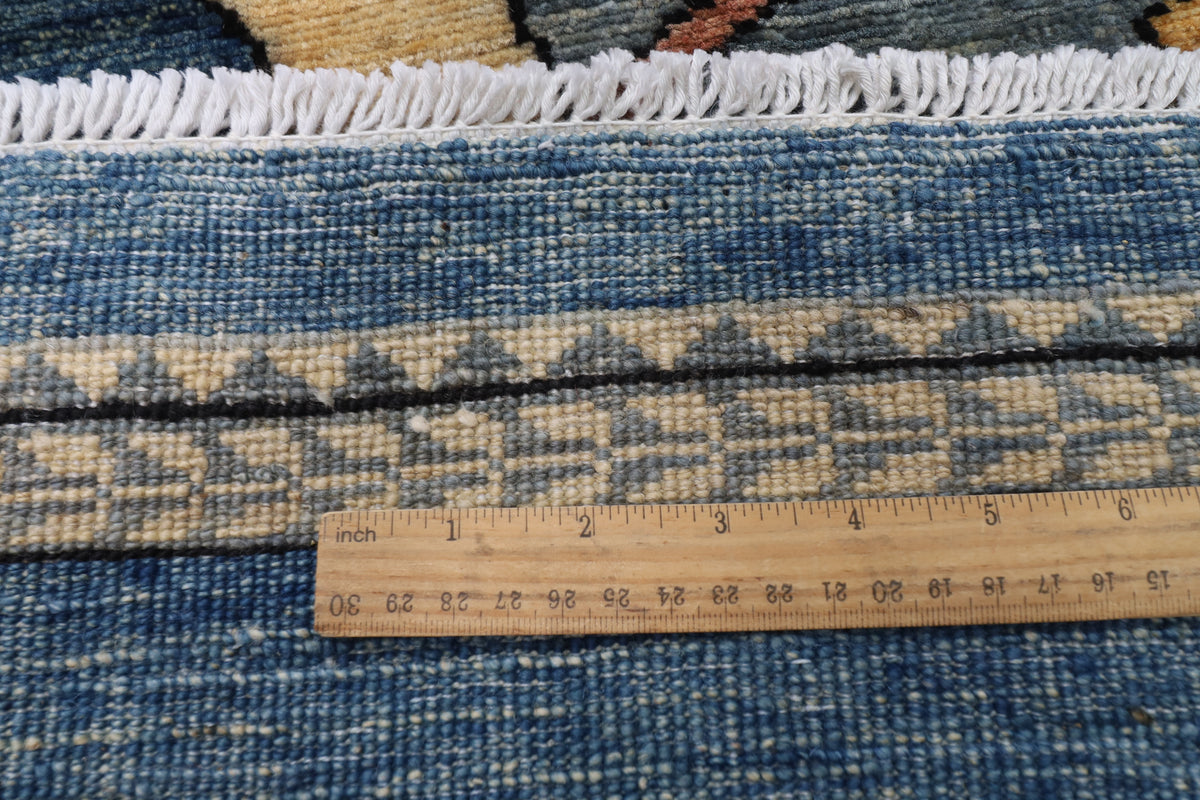 105 x 161 cm | Lion Blue Oriental Afghan Hand Knotted Wool carpet