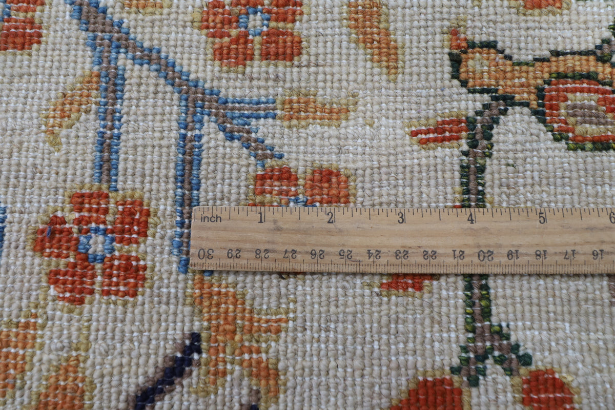 101 x 148 cm | Birds Beige Oriental Afghan Hand Knotted Wool carpet
