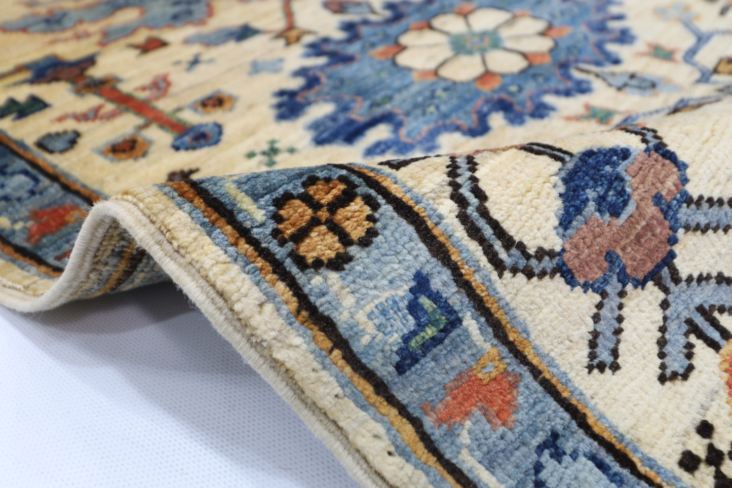 70 x 179 cm | Beige Afghan Tribal Hand Knotted Veg Dye Wool Runner