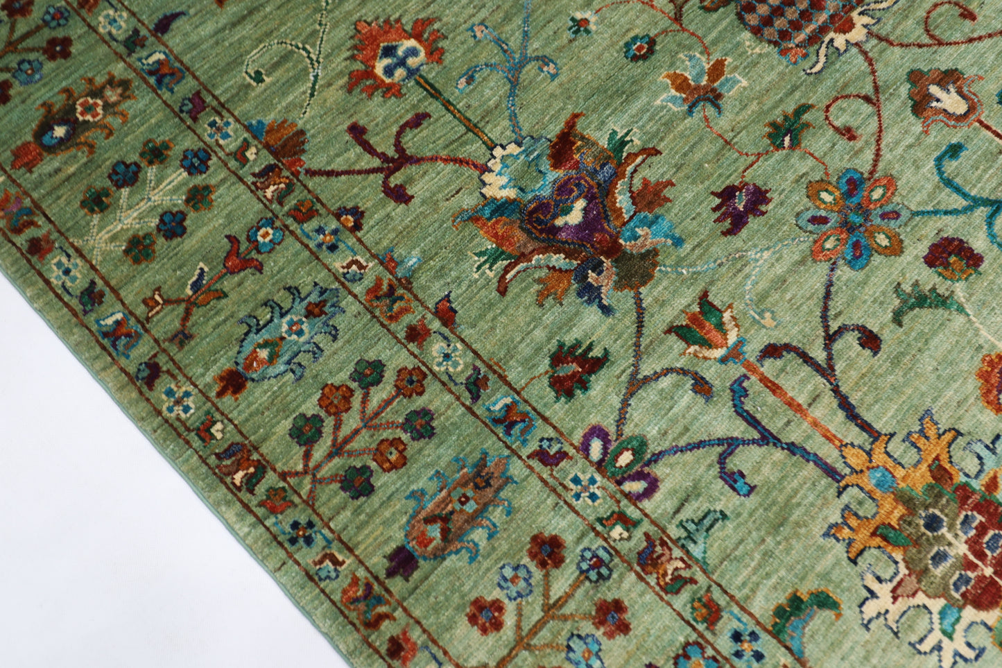 156 x 209 cm | Sultani Afghan Tribal Hand Knotted Veg Dye Wool Runner