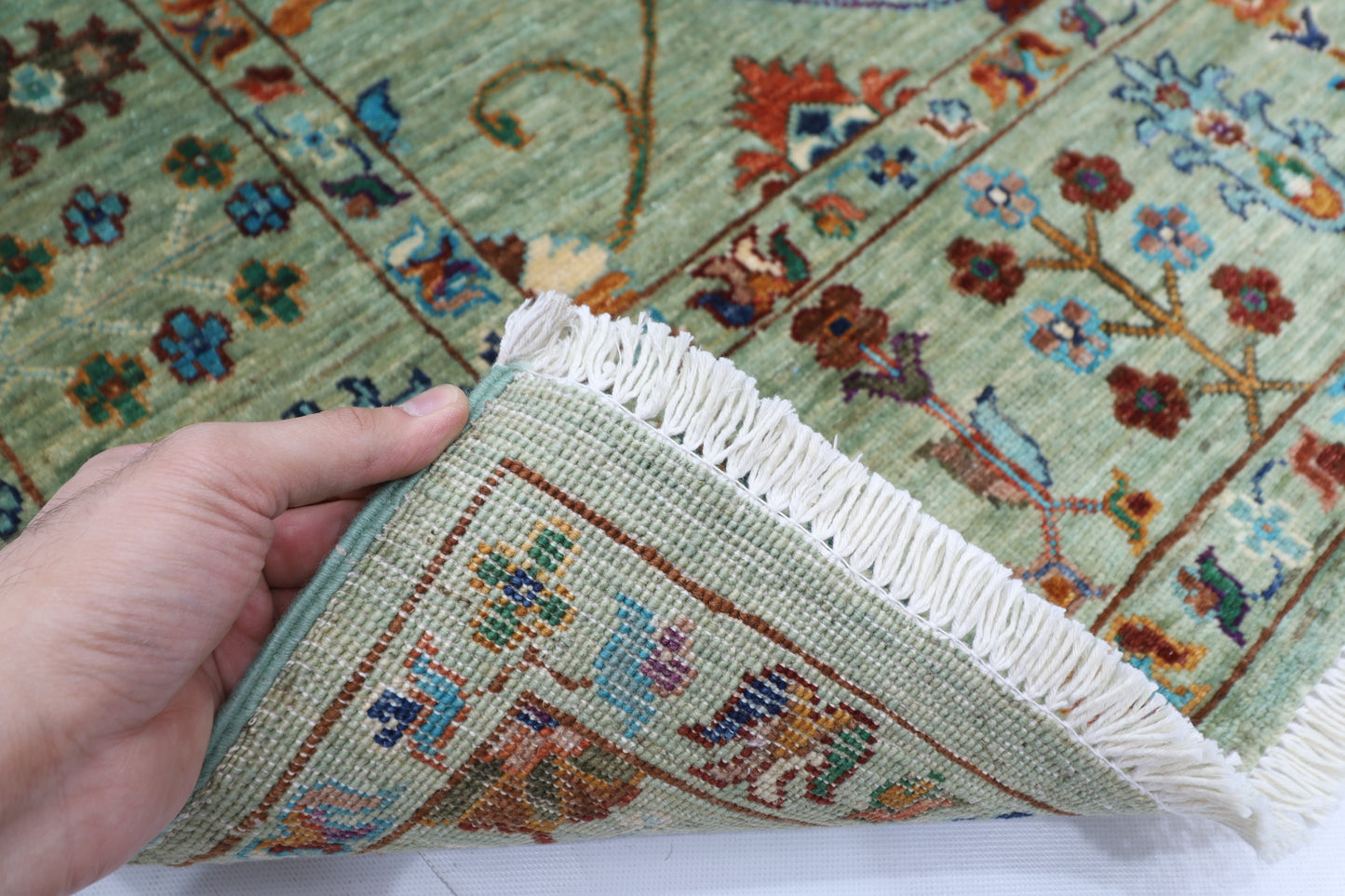 156 x 209 cm | Sultani Afghan Tribal Hand Knotted Veg Dye Wool Runner