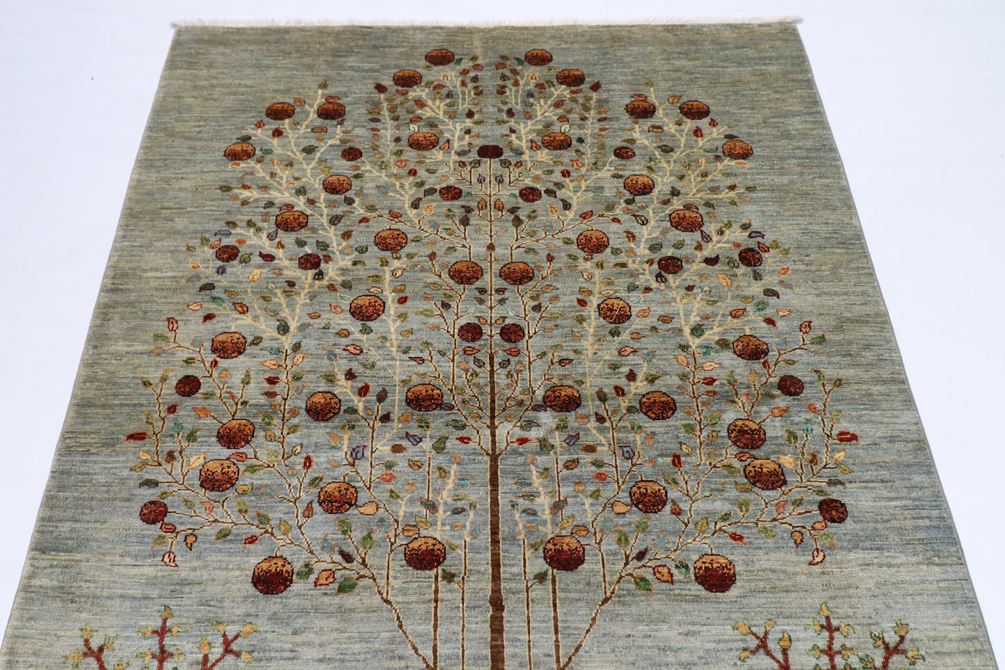 152 x 196 cm | pomegranate Afghan Tribal Hand Knotted Veg Dye Wool Runner