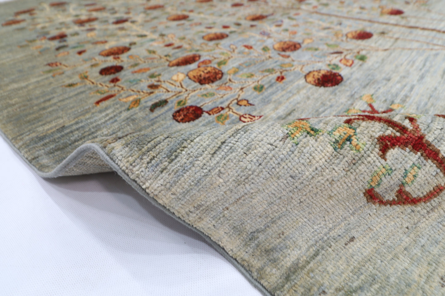 152 x 196 cm | pomegranate Afghan Tribal Hand Knotted Veg Dye Wool Runner
