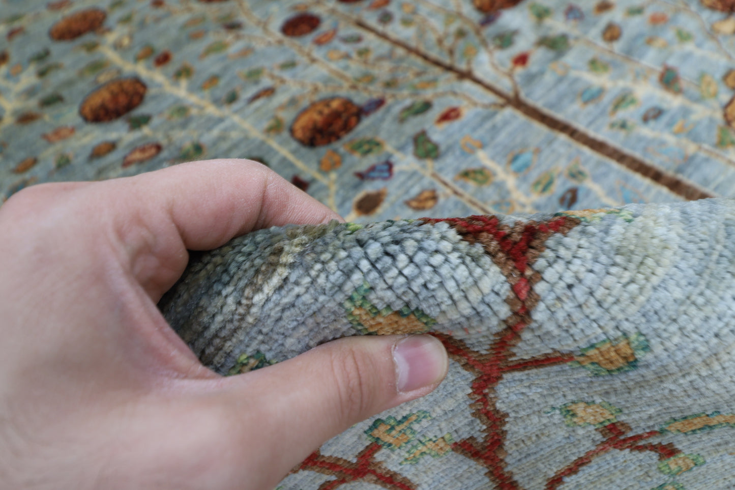 152 x 196 cm | pomegranate Afghan Tribal Hand Knotted Veg Dye Wool Runner