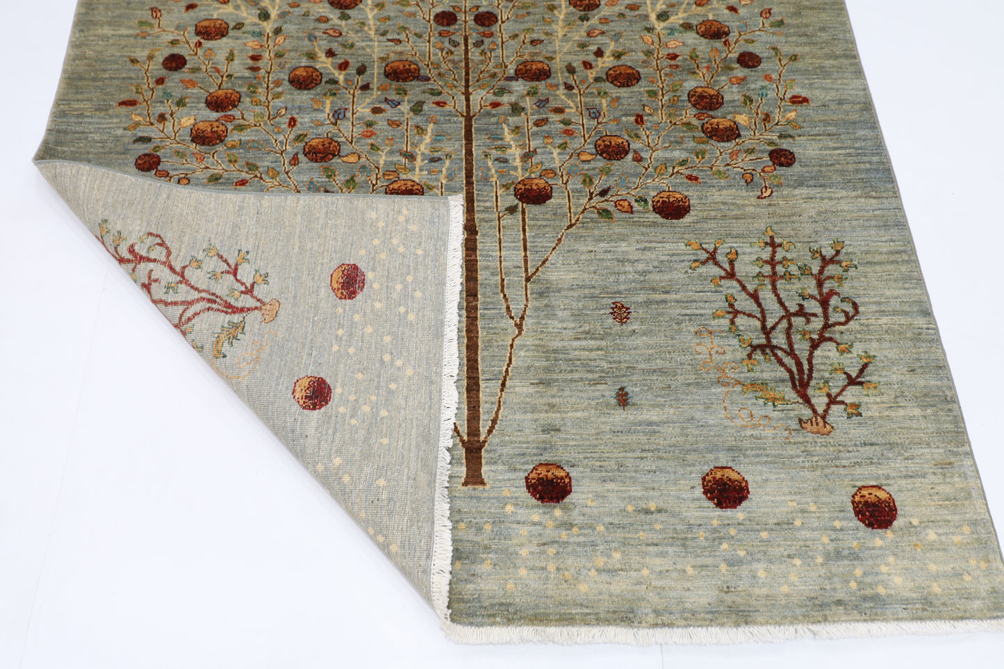 152 x 196 cm | pomegranate Afghan Tribal Hand Knotted Veg Dye Wool Runner