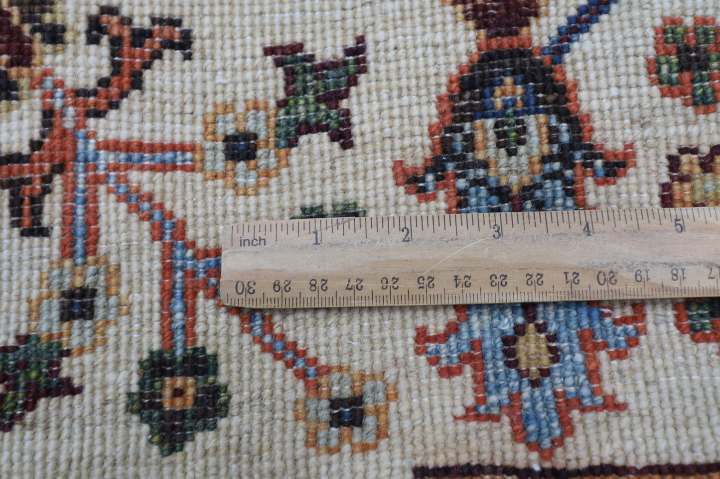 148 x 199 cm | Oriental Beige Area Rug Afghan Hand Knotted Veg Dye Wool carpet