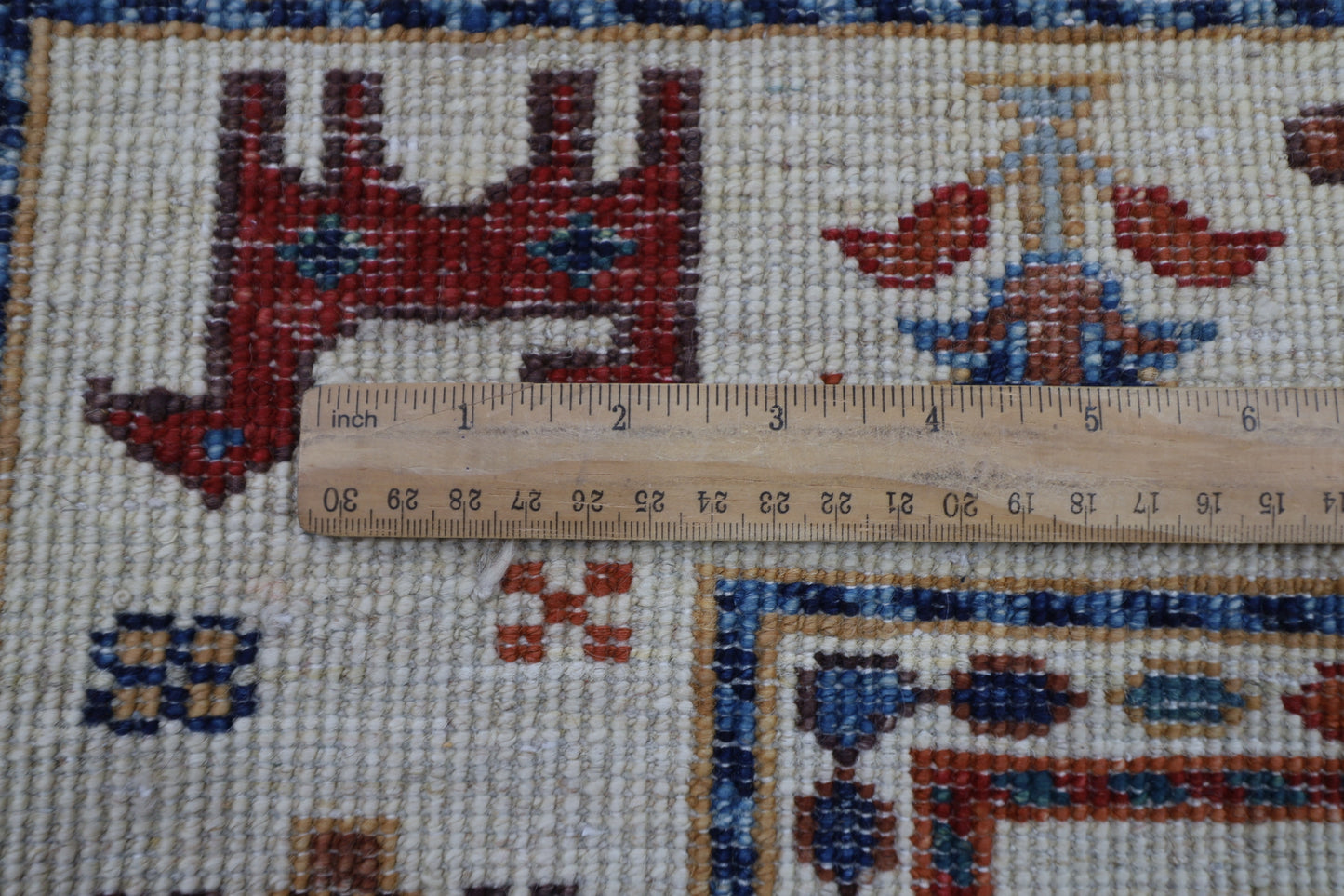 148 x 199 cm | Animal Afghan Tribal Hand Knotted Veg Dye Wool Runner